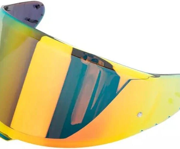 The Helmet Shop CWR-F2 Revo Gold Mirror Replacement Visor for Shoei RF-1400, NXR 2 & Z8 Helmets – Pinlock-Ready | Shatter & Scratch Resistant Polycarbonate | 99% UV Protection
