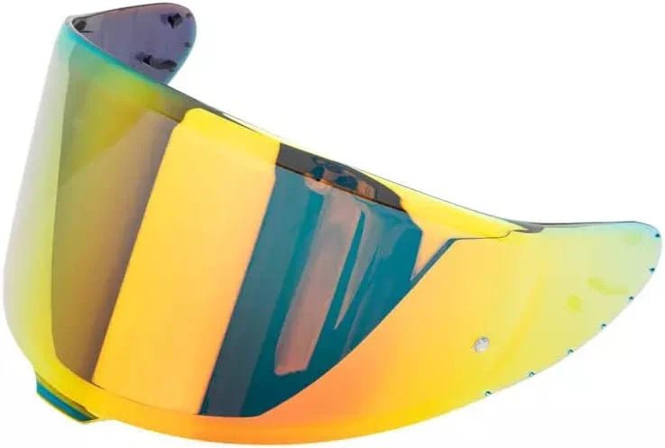 The Helmet Shop CWR-F2 Revo Gold Mirror Replacement Visor for Shoei RF-1400, NXR 2 & Z8 Helmets – Pinlock-Ready | Shatter & Scratch Resistant Polycarbonate | 99% UV Protection