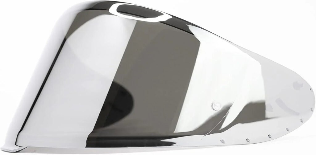 The Helmet Shop CWR-F2 Chrome Silver Mirror Replacement Visor for Shoei RF-1400, NXR 2 & Z8 Helmets – Pinlock-Ready | Shatter & Scratch Resistant Polycarbonate | 99% UV Protection