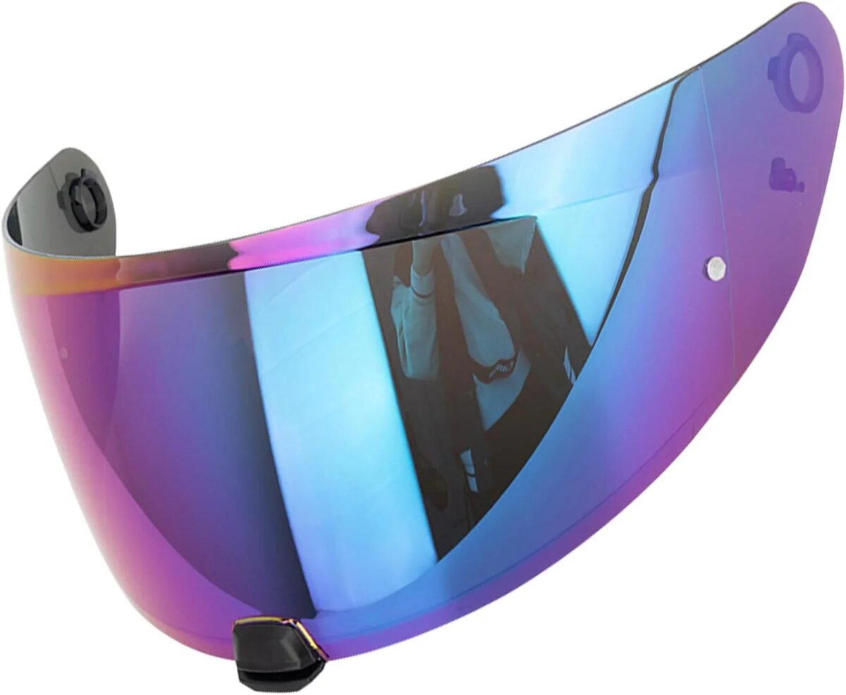 The Helmet Shop HJ-31 Revo Blue Mirror Motorcycle Helmet Visor Compatible with HJC i10 & i70 – Pinlock-Ready Replacement Shield | Optically Correct, UV Protected