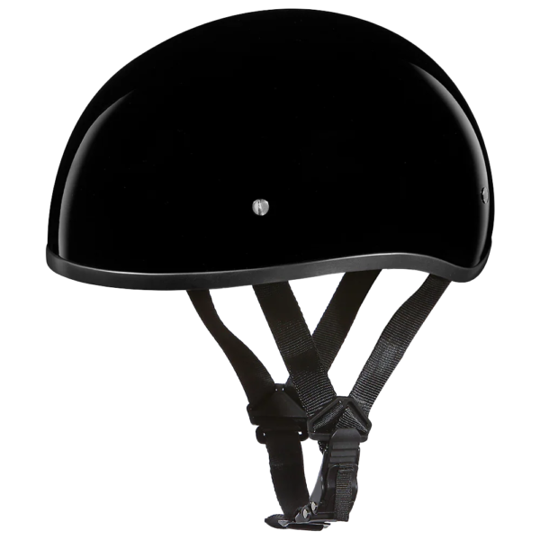 DOT Approved Daytona Skull Cap Half Shell Motorcycle Helmet - Beanie Style for Motorcycles, Cruisers, Scooters, and Mopeds W/O Visor- Hi-Gloss Black
