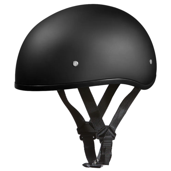 DOT Approved Daytona Skull Cap Half Shell Motorcycle Helmet - Beanie Style for Motorcycles, Cruisers, Scooters, and Mopeds W/O Visor- Dull Black