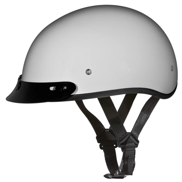 DOT Approved Daytona Skull Cap Half Shell Motorcycle Helmet - Beanie Style for Motorcycles, Cruisers, Scooters, and Mopeds - Pearl White
